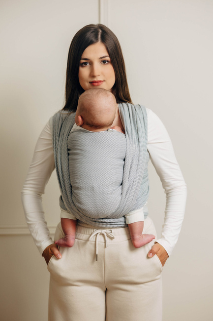 Basic Line Baby Sling Lenny Lamb - Little Herringbone Grey