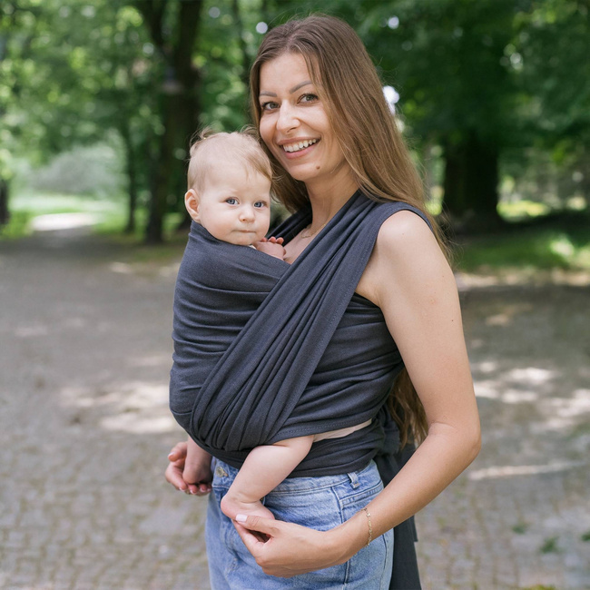 Woven wrap Zaffiro Be Close - Roma: Anthracite