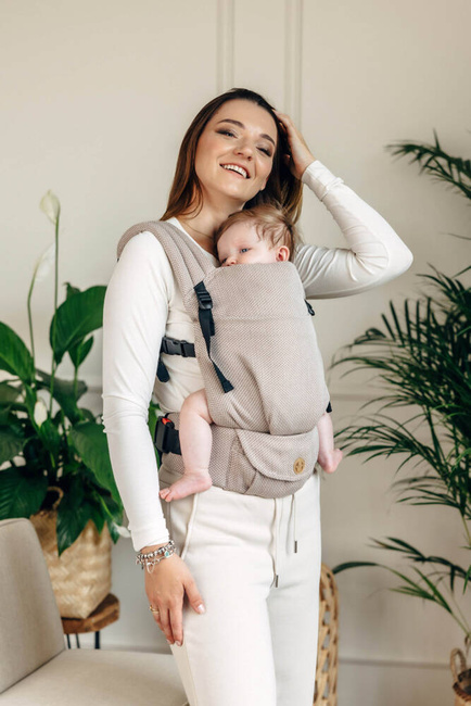 LennyLamb baby carrier - LennyLight - Little Herringbone Almond