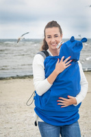 Cover for baby carrier/wrap - Softshell - Blue