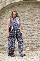 Chusta tkana Yaro Slings - Petals Duo Black Purple Hemp