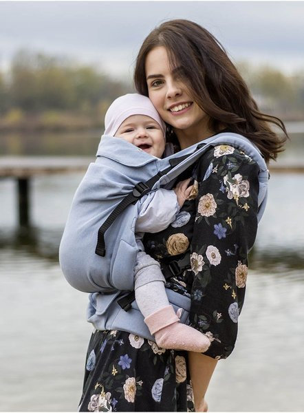 Kinder Hop Multi Grow Carrier: Little Herringbone Blue