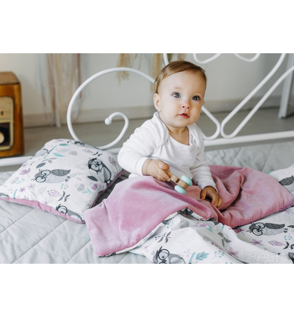 Kocyk Minky (Mądre Sowy) 80cm x 100cm