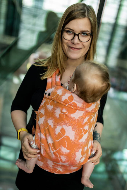 Qusy carrier / Epic Ginkgo Cactus Flower - adjustable ergonomic carrier 