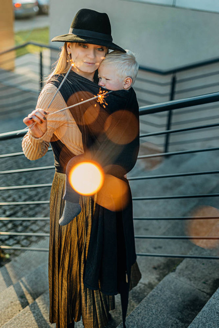 Chust tkana LennyLamb - Pawi Ogon - Pitch Black