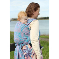 Chusta tkana Yaro Geodesic Contra Pink Blue Modal