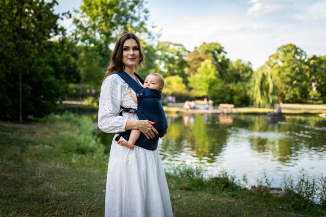 Nosidełko regulowane Qusy - Linen Navy