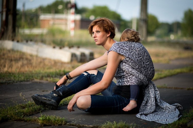 Chusta kółkowa/Ring Sling EverySlings fLOVEr Dark