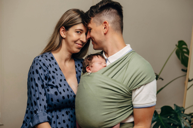 LennyLamb Stretchy/Elastic Baby Sling - Sage (5m.)