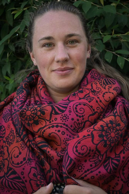 Chusta tkana Yaro Slings - Ava Trinity Black Sangria Rainbow Wool