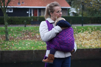 Woven wrap Yaro La Vita Purple-Pink Wool