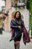Chustowy Szal LennyLamb - Deco - Maroon Moss