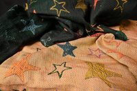 Chusta tkana Yaro Slings - Stellar Spongy Black Multicolor Glossy