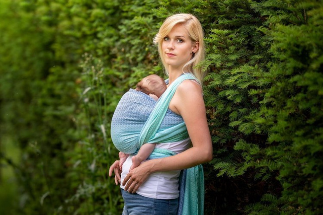 Chusta kółkowa EverySlings Babyheart Bayberry Tencel