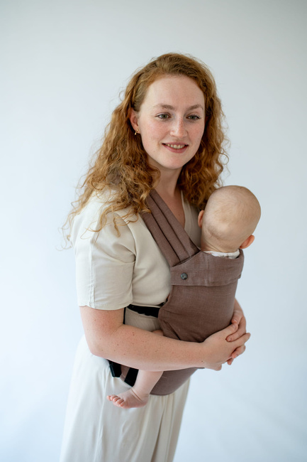 Baby Carrier Qusy Mini 2.0 - MOCHA MOUSSE LINEN