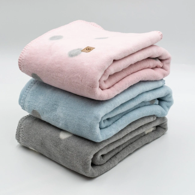 Zaffiro - Bari Cotton Blanket 75x100, baby pink dots