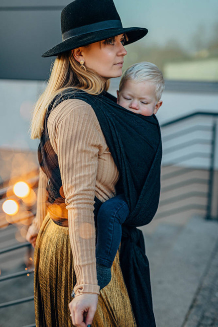 Chust tkana LennyLamb - Pawi Ogon - Pitch Black