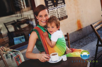 Chusta tkana Little Frog Słoneczny Ammolit