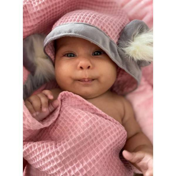 Bubble Hop Baby Towel Soft Pink