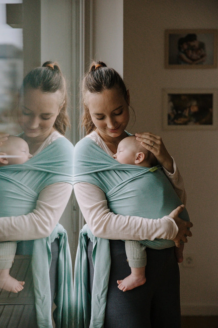Boba Wrap Stretchy/Elastic Baby Sling - Sea Green (5m.)