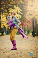 Chusta tkana Little Frog Ametyst