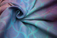 Chusta tkana Yaro Gravity Duo Aqua Grad Orange Violet Tencel