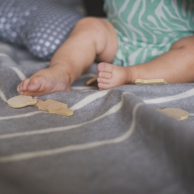 Zaffiro - Alba Cotton Blanket 75x100 grey