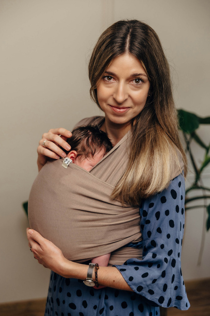 LennyLamb Stretchy/Elastic Baby Sling - Mocha (5m.)