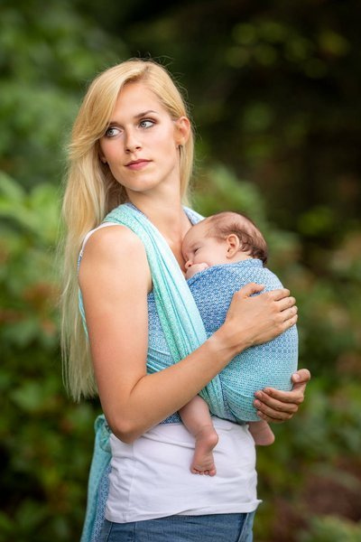 Chusta kółkowa EverySlings Babyheart Bayberry Tencel