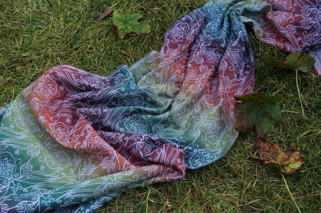 Chusta tkana Yaro Elvish Trinity Tawny Rainbow Wool