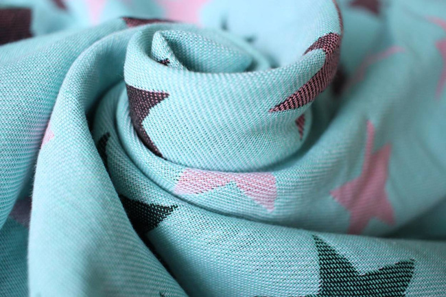 Chusta tkana Yaro Stars Ultra Black Rose Mint