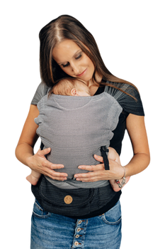 LennyHybrid Half Buckle Carrier - Ombre Grey Herringbone