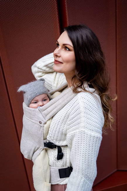Nosidełko regulowane Qusy - Linen Beige 2.0
