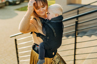 Nosidełko LennyLamb LennyUpGrade - Pawi Ogon - Pitch Black