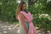 Chusta tkana Yaro Slings - La Vita Duo Fluo Pink Wool Blend