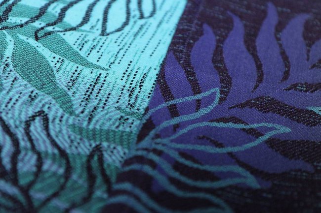 Woven Wrap Yaro Slings - Oasis Duo Aqua Grad Emerald Navy Wool