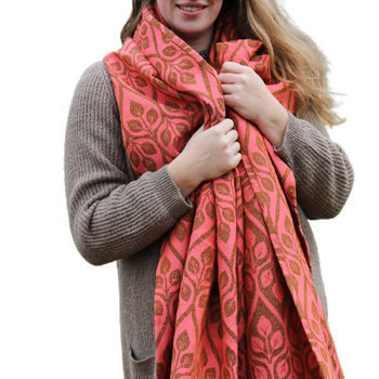 Yaro Scarf - La Vita Duo Pink Black Bronze Glam