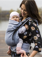 Kinder Hop Multi Grow Carrier: Little Herringbone Blue