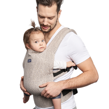 Zaffiro - baby carrier City: Beige Leaves