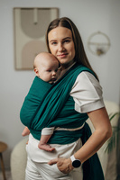 Basic Line Baby Sling Lenny Lamb - Little Herringbone Emerald
