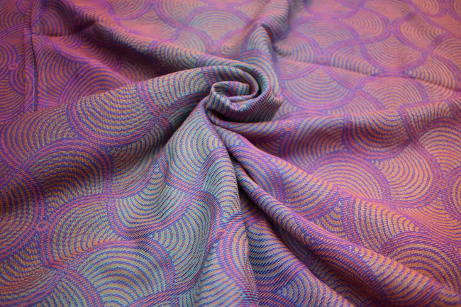 Chusta tkana Yaro Gravity Duo Aqua Grad Orange Violet Tencel