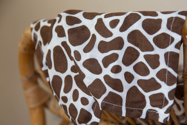Bamboo Muslin Square LennyLamb - Cheetah Brown&Cream