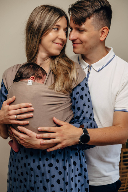 LennyLamb Stretchy/Elastic Baby Sling - Mocha (5m.)