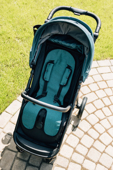 LennyLamb Anti-sweat pram liner (for a stroller) - Little Herringbone Emerald