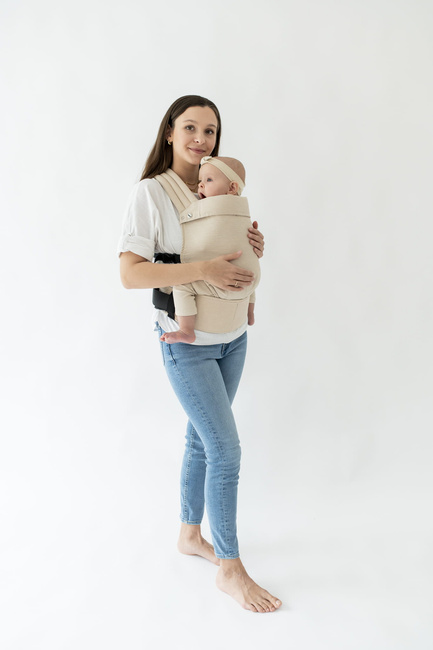 Qusy adjustable ergonomic carrier  2.0 - Sand Twill Bamboo
