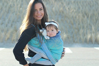 Chusta tkana Yaro Willow Aqua Grad Latte Wool