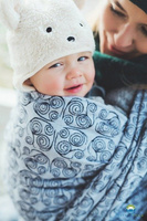 Chusta tkana Little Frog Black Glow