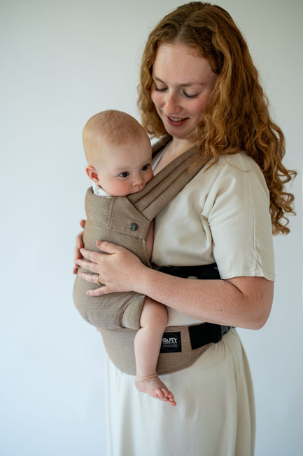 Baby Carrier Qusy Mini 2.0 - Walnut Twill Bamboo