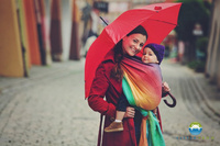 Chusta tkana Little Frog Lniany Ammolit