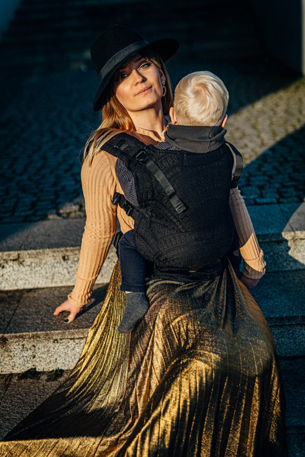 Nosidełko LennyLamb LennyUpGrade - Pawi Ogon - Pitch Black